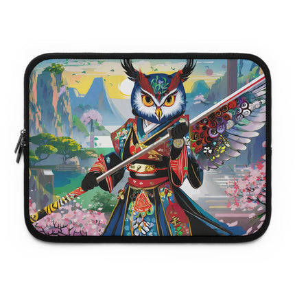 Cyberpunk Samurai Owl Laptop Sleeve