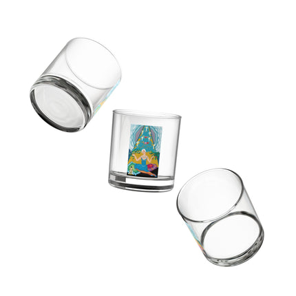 Art Deco Christmas Elegance Rocks Glass, 10oz