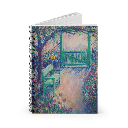 The Artist’s Garden by Theodore Earl Butler Spiral Notebook - Ruled Line