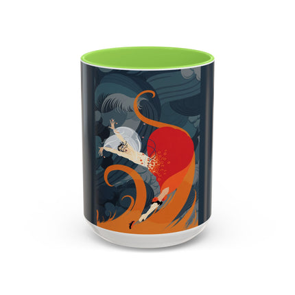 Flame of the Tempest Colorful Mugs – Fiery Storm & Dramatic Elegance