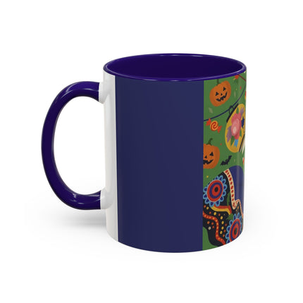 🏮🎃 The Lady Of Halloween Lanterns Colorful Mug – Colorful Art Deco Halloween Charm