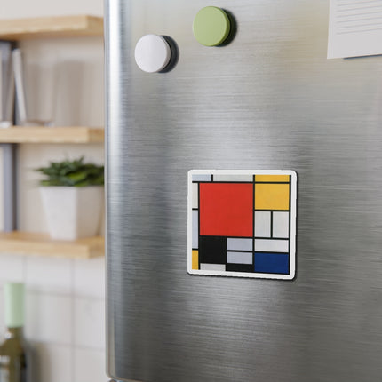 Composition with Red, Yellow, Blue, and Black by Piet Mondrian Die-Cut Magnets (5 Sizes)