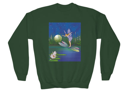 Fairy on a Dragonfly Youth Crewneck Sweatshirt