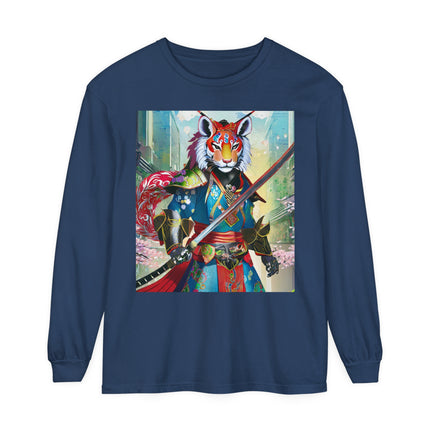 Cyberpunk Samurai Lion Long Sleeve T-Shirt