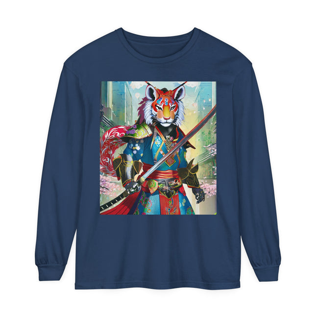Cyberpunk Samurai Lion Long Sleeve T-Shirt