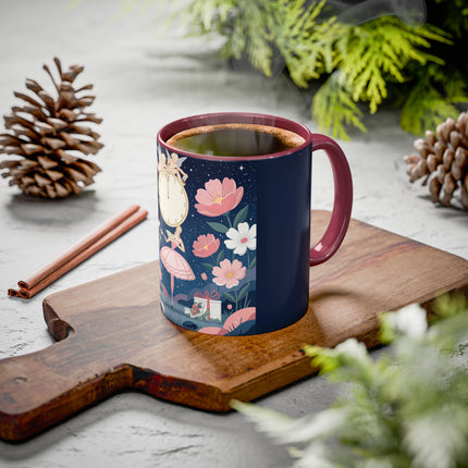 🕛🌸 Midnight Waltz Before Christmas Colorful Mug – Art Deco Holiday Fantasy