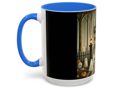Ghostly Welcome – A Halloween Night Colorful Mugs (11oz, 15oz)