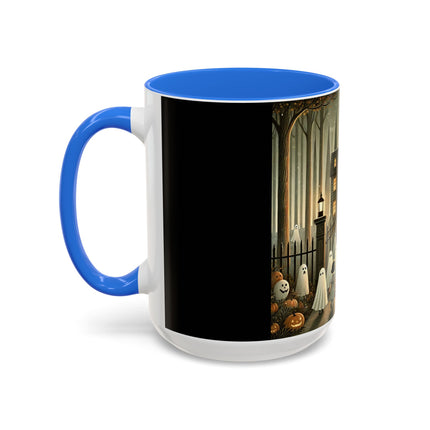Ghostly Welcome – A Halloween Night Colorful Mugs (11oz, 15oz)