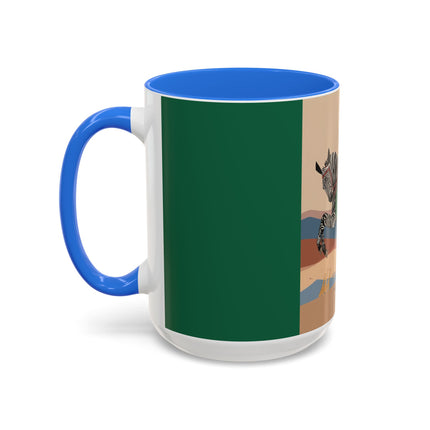 Zebra Rider Colorful Mugs – Safari Chic & Art Deco Adventure