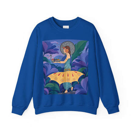 🦋🌿 The Butterfly Garden Offering Crewneck Sweatshirt – Art Deco Botanical Fantasy