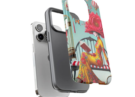 Reading In A Painted Garden Phone Cases