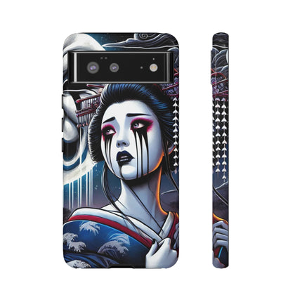 Geisha’s Black Ink Tears Phone Cases