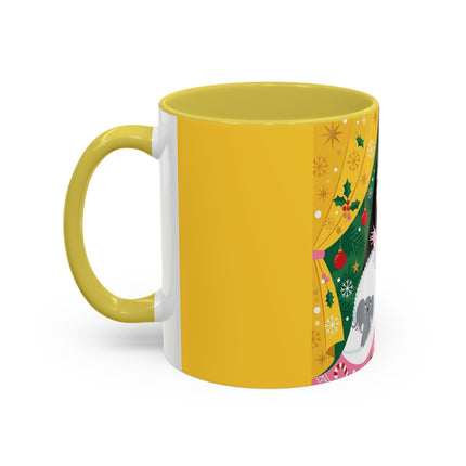 💌🎄 The Christmas Letter Of Holly House Colorful Mug – Whimsical Art Deco Holiday Charm