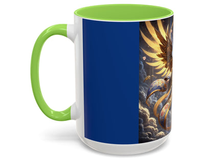 Valkyrie Descending Through Storm Colorful Mugs (11oz, 15oz)