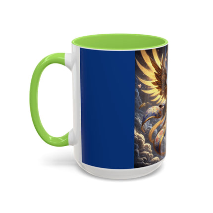 Valkyrie Descending Through Storm Colorful Mugs (11oz, 15oz)