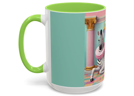 Still Life with Zebra, Fruit, and Pink Columns Colorful Mugs (11oz, 15oz)