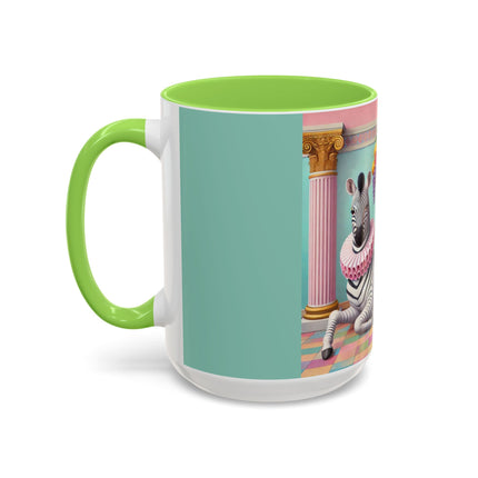 Still Life with Zebra, Fruit, and Pink Columns Colorful Mugs (11oz, 15oz)