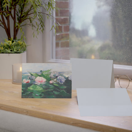 Water Lilies by Karl Hagemeister Greeting Cards (1, 10, 30, and 50pcs)