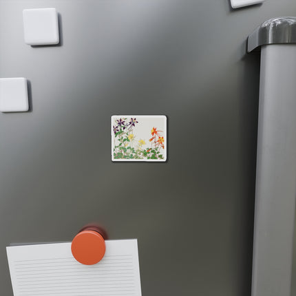 Aquilegia Flowers by Tanigami Kônan Die-Cut Magnets (5 Sizes)