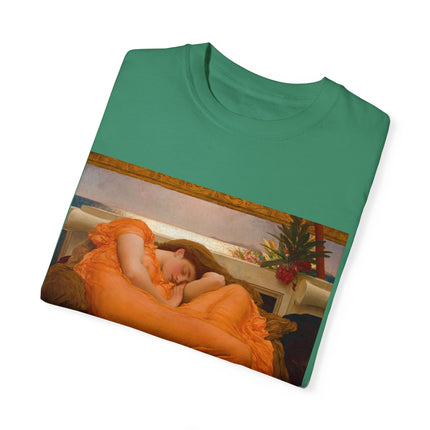 Flaming June by Frederic Leighton Unisex Garment-Dyed T-shirt