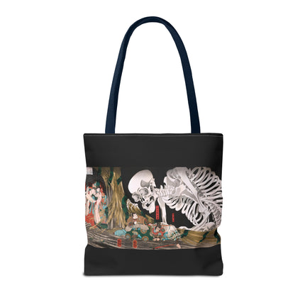 Mitsukuni Defying the Skeleton Spectre by Utagawa Kuniyoshi Tote Bag (AOP)