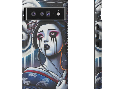 Geisha’s Black Ink Tears Phone Cases