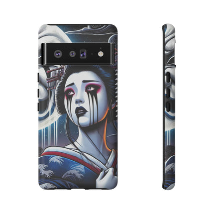 Geisha’s Black Ink Tears Phone Cases