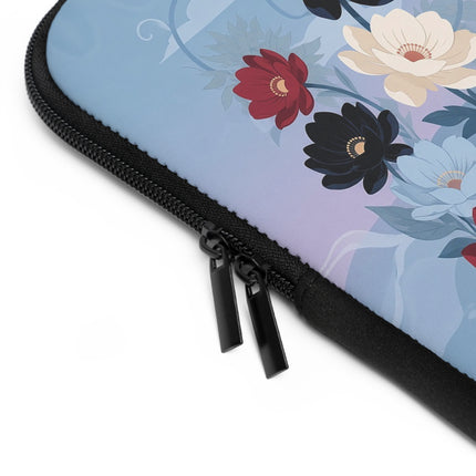 💌🌺 The Lady Of The Scarlet Love Letters Laptop Sleeve – Art Deco Floral Romance