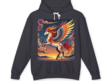 Flame-Winged Horse at Sunset Hoodie