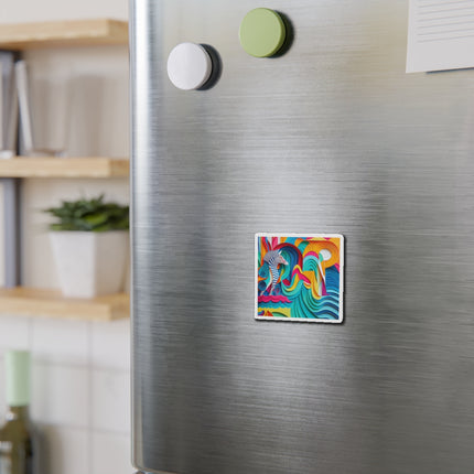 Surfing Zebra Die-Cut Magnets (5 Sizes)