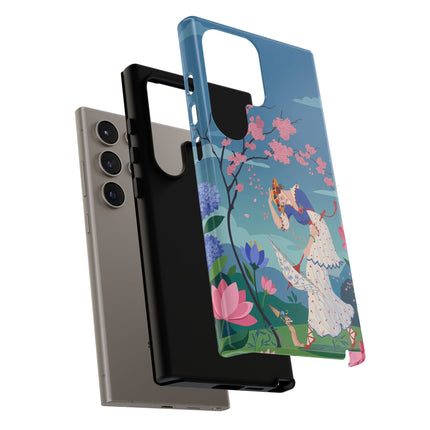 🌸☂️ The Lady Of The Falling Blossoms Phone Case – Art Deco Garden Whimsy
