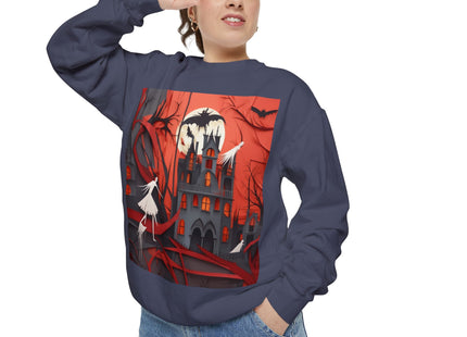 Halloween Night Scene Unisex Garment-Dyed Sweatshirt