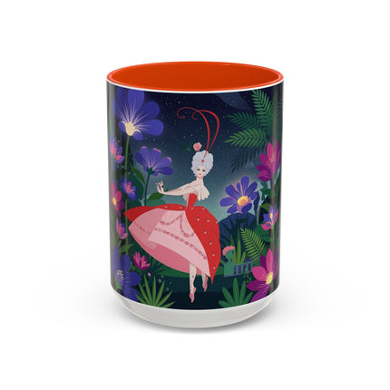 Moonlight Waltz Among The Blossoms Colorful Mugs – Art Deco Floral Enchantment