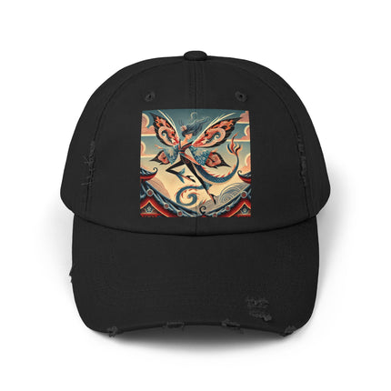 Dragon Fairy of the Temple Unisex Distressed Cap