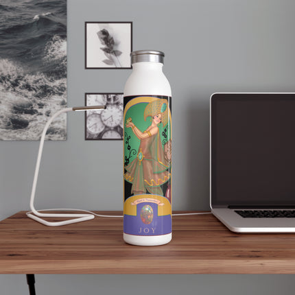 October & Opal, Tourmaline (from the Gem Series) by Sofia Chiostri Slim Water Bottle