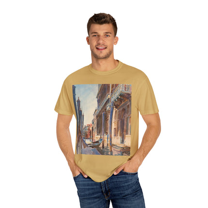 Gondola Moorings on the Grand Canal by John Singer Sargent  Unisex Garment-Dyed T-shirt