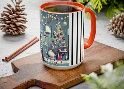 Whimsical Christmas Tea Party Colorful Mugs (11oz, 15oz)