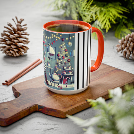 Whimsical Christmas Tea Party Colorful Mugs (11oz, 15oz)
