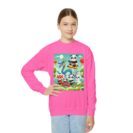 Rolling Along Together Youth Crewneck Sweatshirt – Friendship, Motion & Joyful Adventure