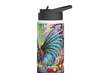 Cyberpunk Rooster Stainless Steel Water Bottle