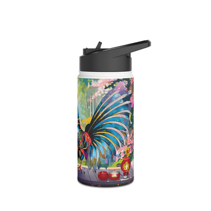 Cyberpunk Rooster Stainless Steel Water Bottle