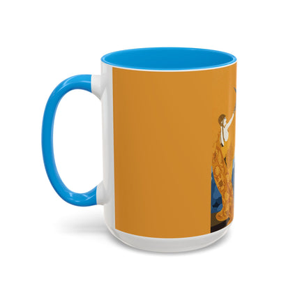 Falcon Mistress Colorful Mugs – Art Deco Majesty & Mythic Freedom