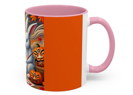 Halloween Rabbit’s Kabuki Jack-o’-Lanterns Colorful Mugs (11oz, 15oz)