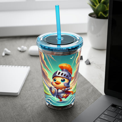 Valiant Duck Sunsplash Tumbler with Straw, 16oz