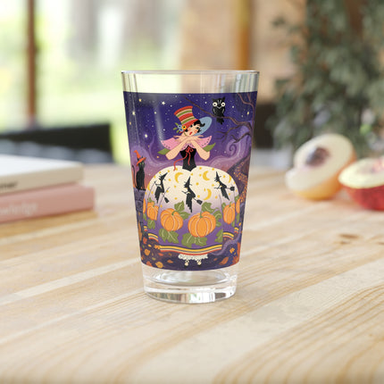🎃🌙 The Pumpkin Moon Dress Glass, 16oz – Whimsical Halloween Fashion