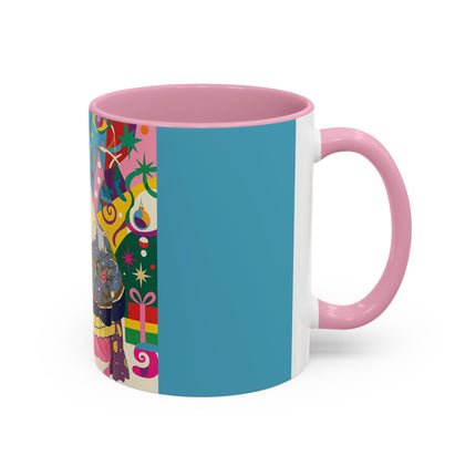 🎀✨ The Christmas Court Of Joy Colorful Mug – Art Deco Holiday Fantasy