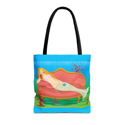 A Mermaid's Peaceful Refuge Tote Bag (AOP)
