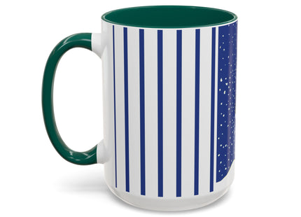 Snowman in Falling Snow Colorful Mugs (11oz, 15oz)