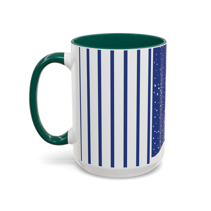 Snowman in Falling Snow Colorful Mugs (11oz, 15oz)