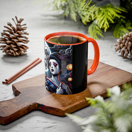 Geisha’s Black Ink Tears Colorful Mugs (11oz, 15oz)